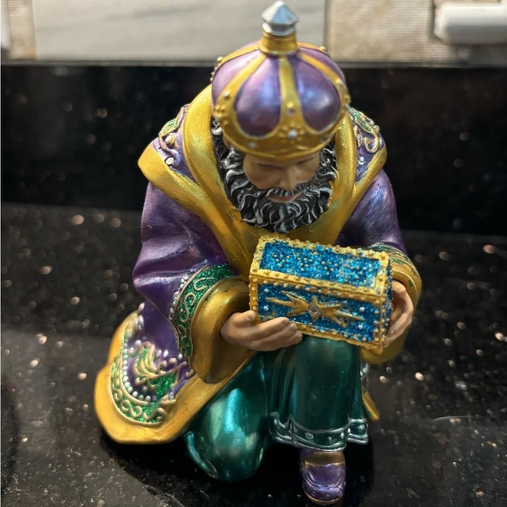 Vintage Hawthorne Village The Jeweled Nativity Collection King Balthazar